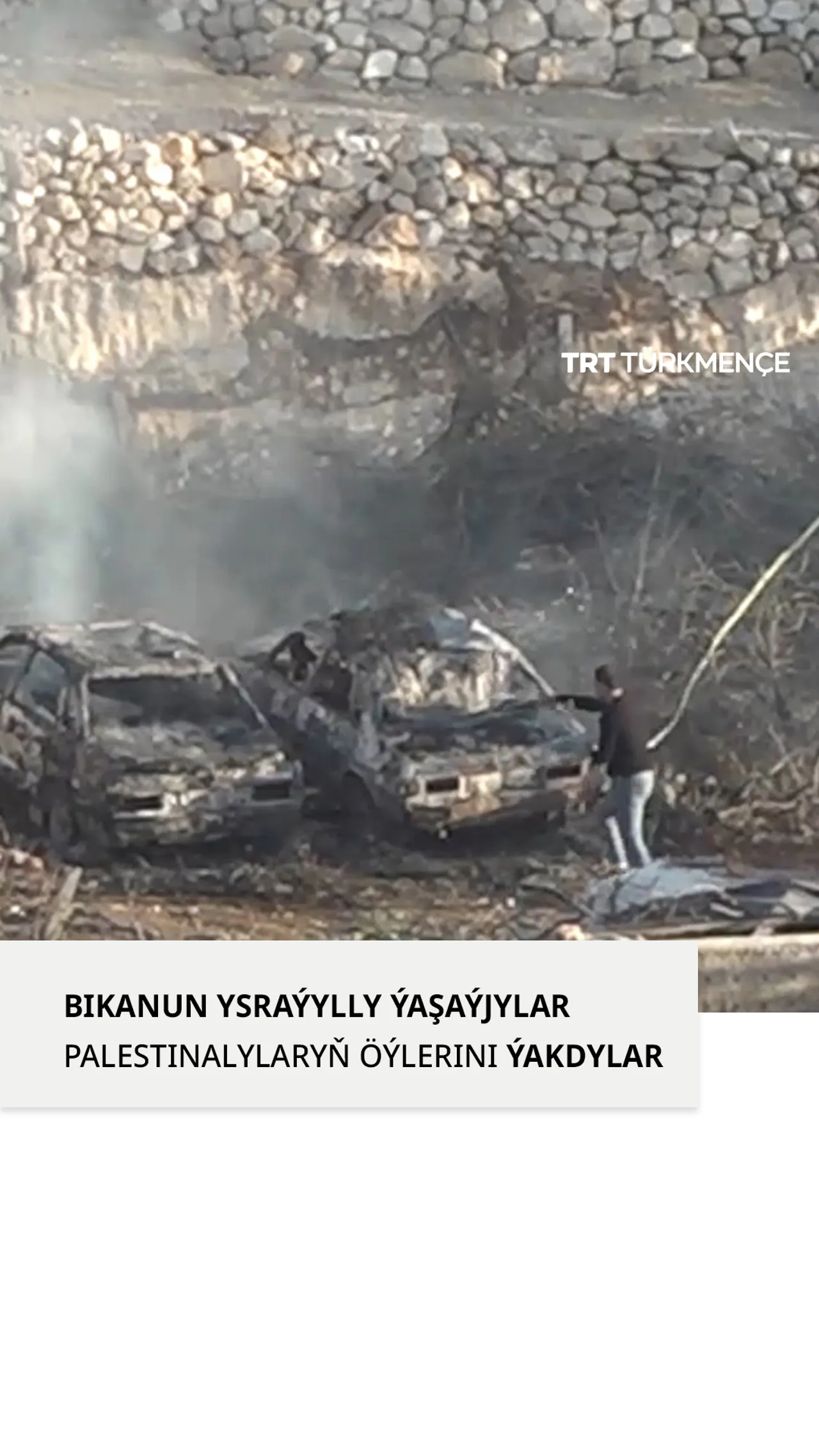 BIKANUN YSRAÝYLLY ÝAŞAÝJYLAR PALESTINALYLARYŇ ÖÝLERINI ÝAKDYLAR