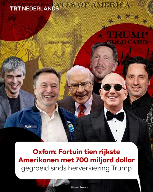 Oxfam: Fortuin tien rijkste Amerikanen met 700 miljard dollar gegroeid sinds herverkiezing Trump