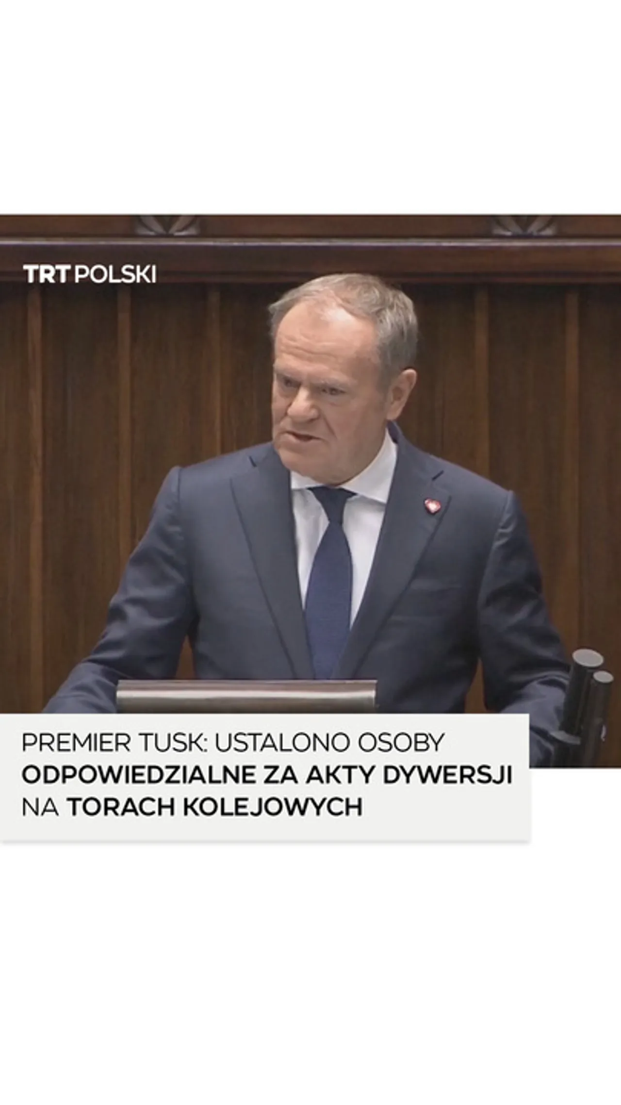 Premier Tusk: Ustalono osoby odpowiedzialne za akty dywersji na torach kolejowych