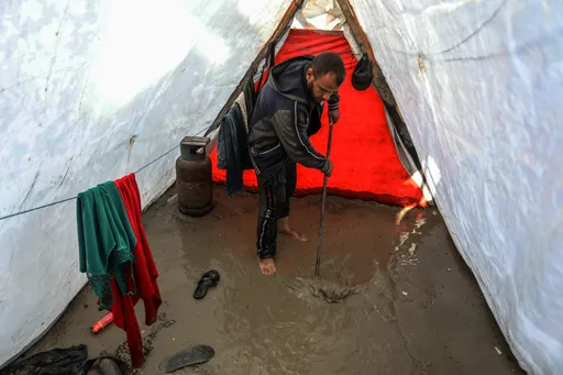 'No warmth': Storms turn Gaza's tent camps into freezing, flooded ruins