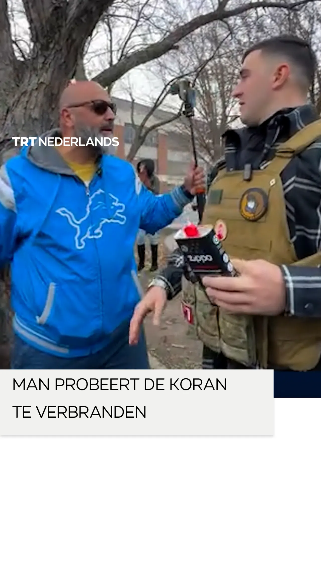 Man probeert de Koran te verbranden tijdens anti-islamprotest in Dearborn