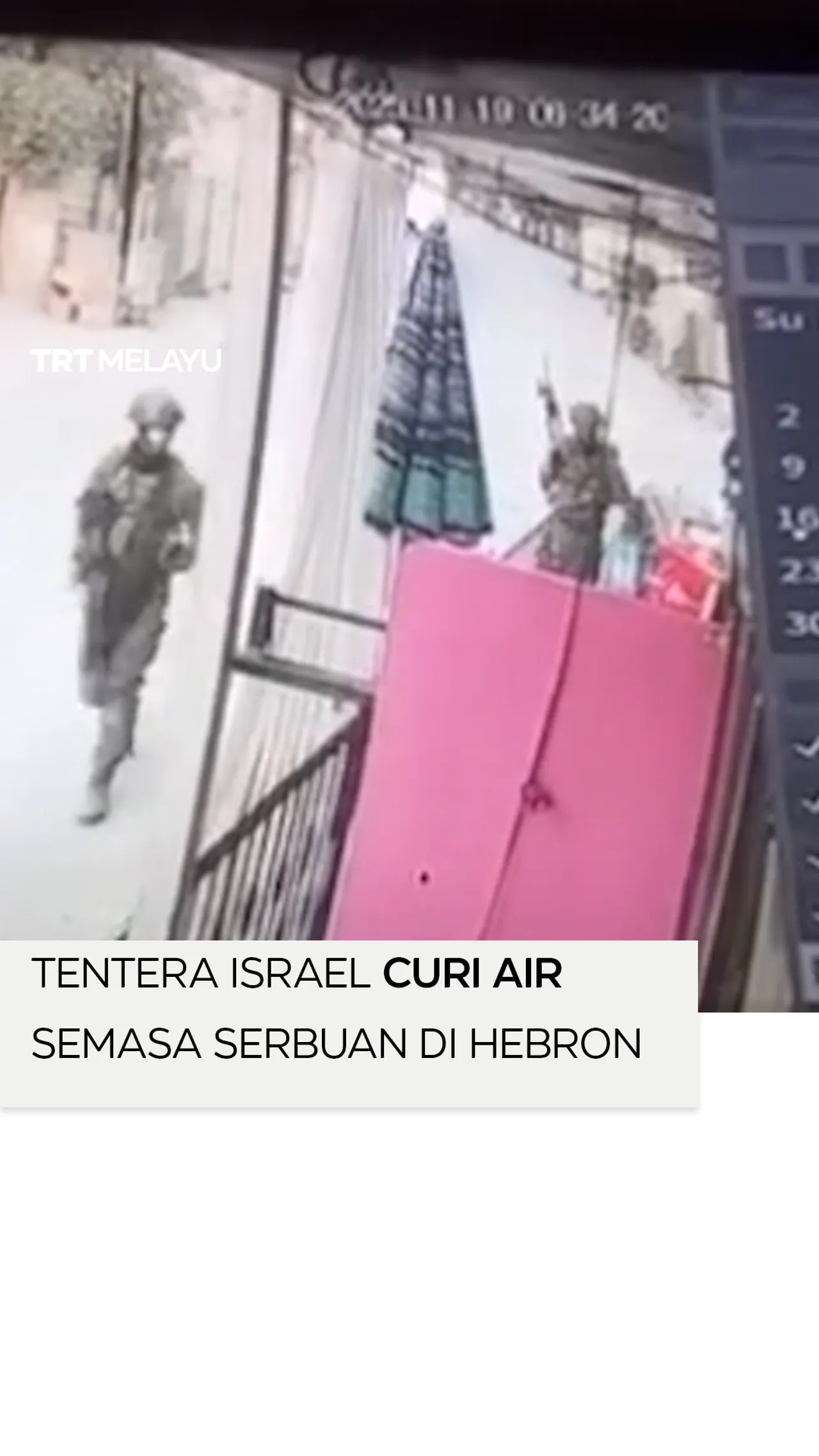 Tentera Israel curi air semasa serbuan di Hebron