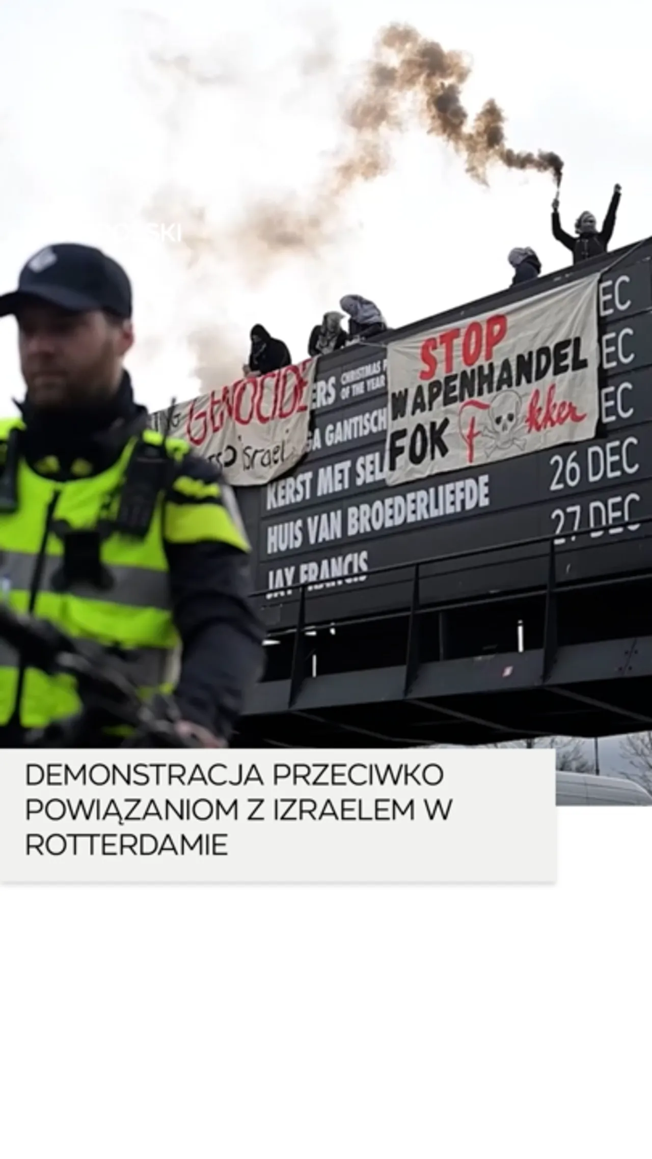 Protestujący przeciwko powiązaniom z Izraelem zatrzymani w Rotterdamie
