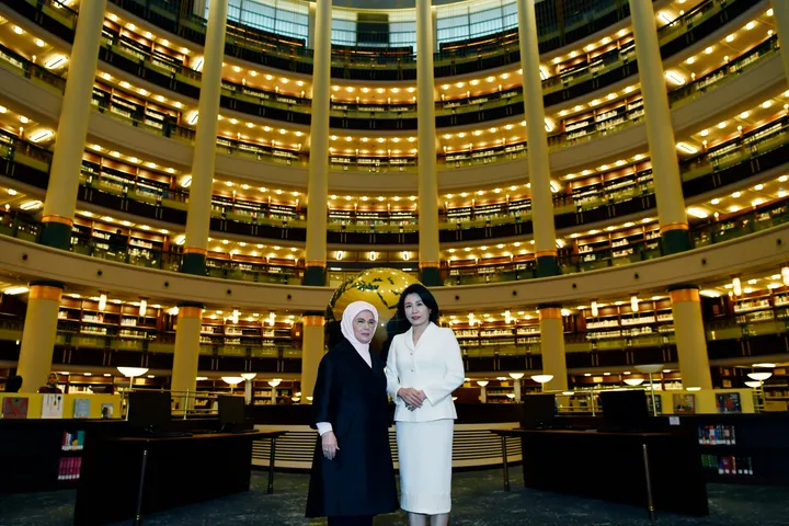한–튀르키예 영부인, 앙카라 국민도서관 방문