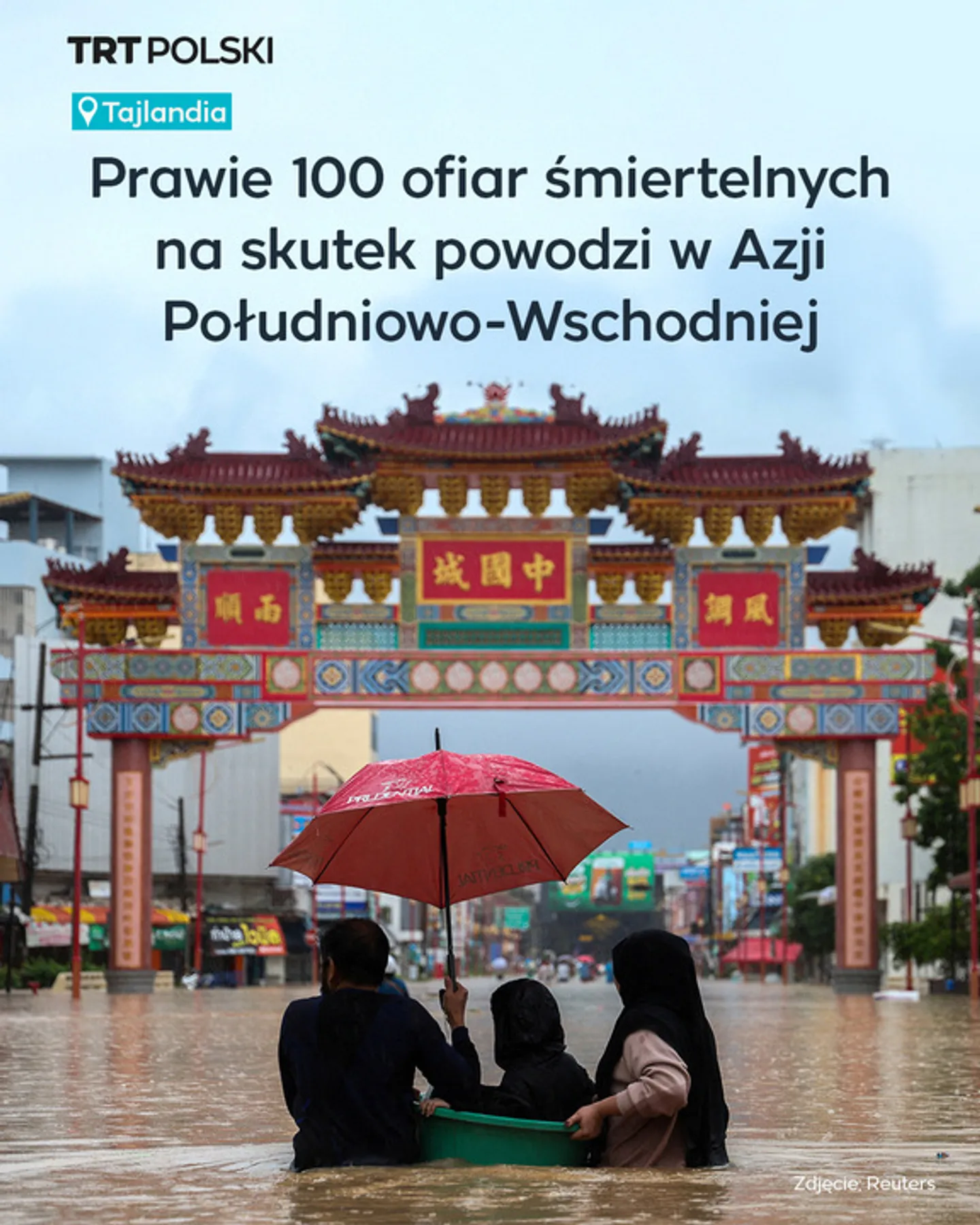 Prawie 100 ofiar śmiertelnych na skutek powodzi w Azji Południowo-Wschodniej