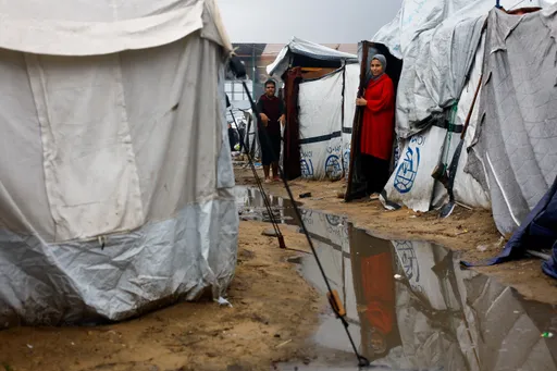 Thousands left without shelter in Gaza as rains destroy tents sheltering displaced civilians
