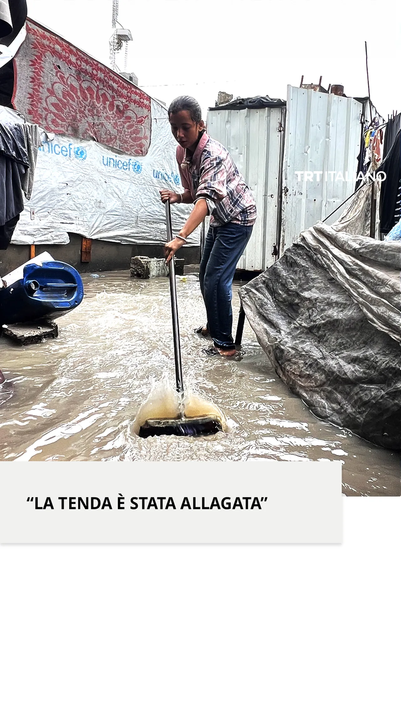 Le tempeste invernali aggravano le sofferenze dei palestinesi sfollati a Gaza