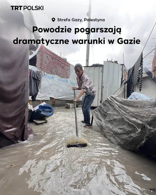 Powodzie pogarszają dramatyczne warunki w Gazie