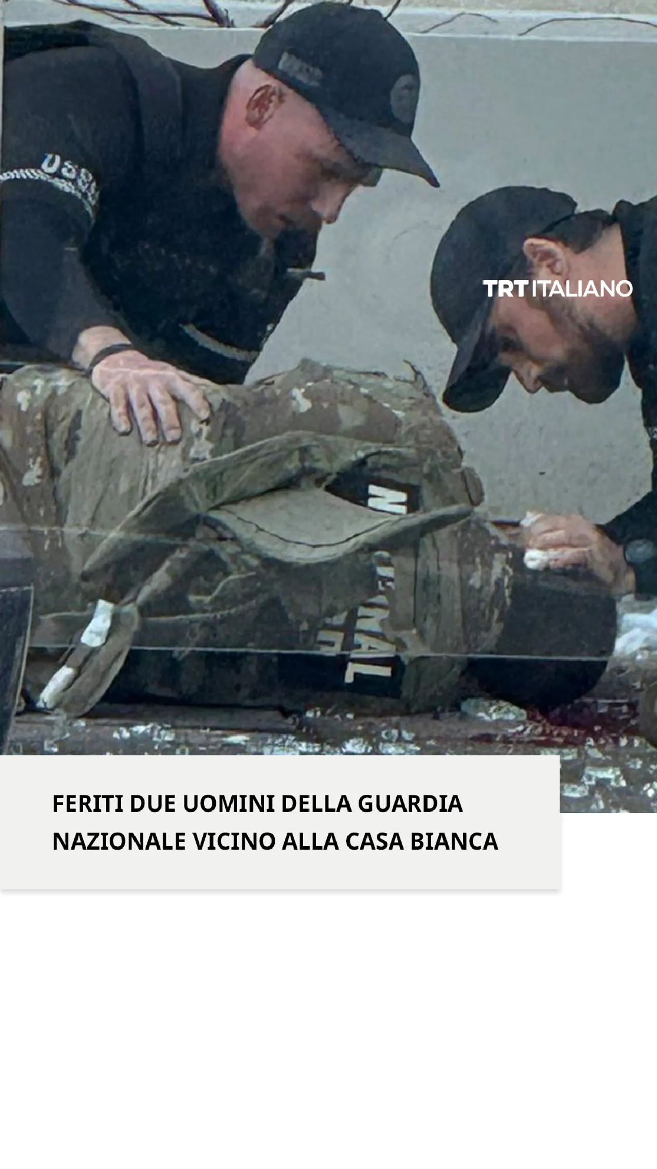 Feriti due uomini della Guardia Nazionale vicino alla Casa Bianca