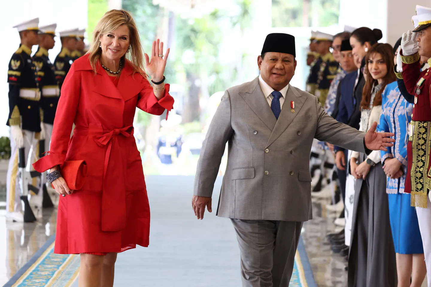 Presiden Prabowo terima kunjungan Ratu Máxima di Istana Merdeka