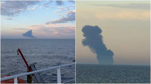 تركيا تنقذ 25 شخصاً من ناقلة النفط “KAIROS” بعد انفجار وحريق في البحر الأسود