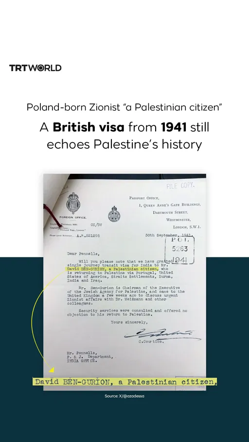 A single British visa from 1941 opens a forgotten chapter of Palestine's history.