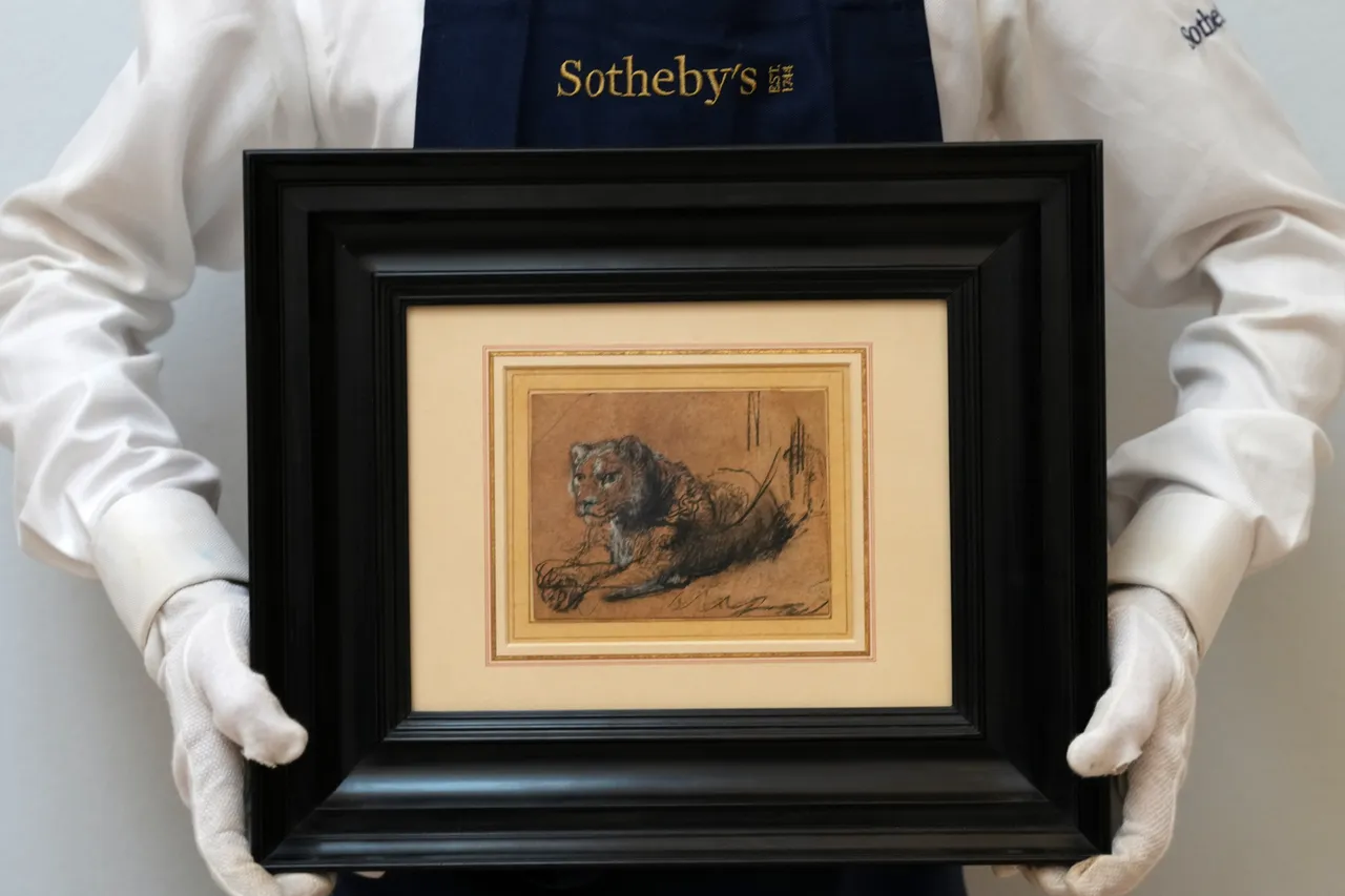 Recordbedrag voor ‘leeuwtje’ van Rembrandt: 15 miljoen dollar voor zeldzame schets