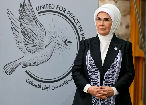 أمينة أردوغان: الوقوف إلى جانب الشعب الفلسطيني ضرورة يفرضها الضمير الإنساني