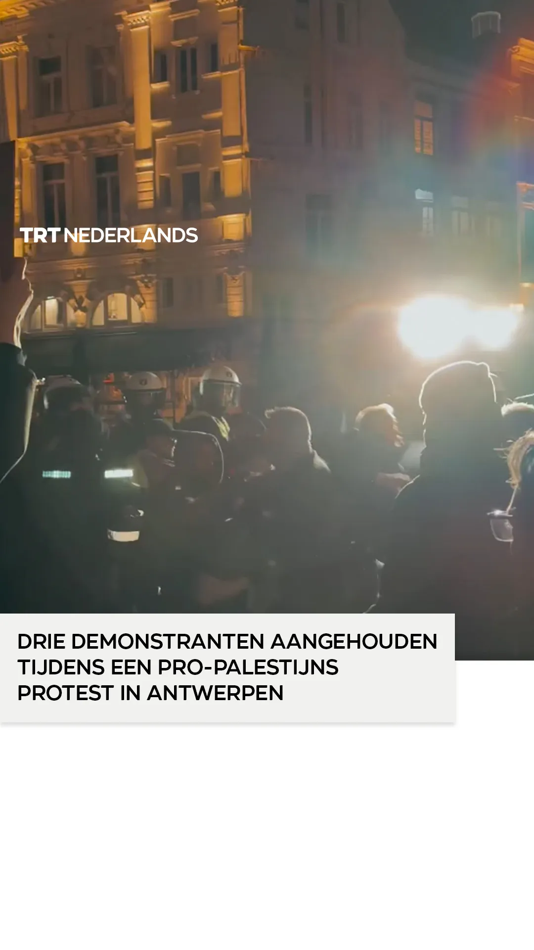 Drie demonstranten aangehouden tijdens een pro-Palestijns protest in Antwerpen