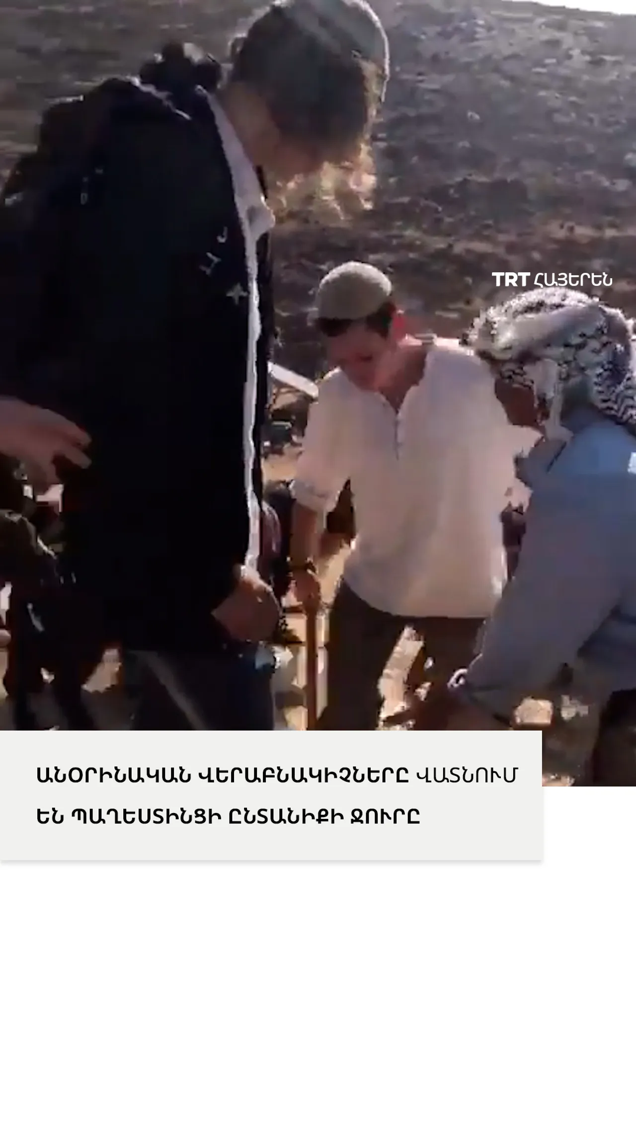 ԱՆՕՐԻՆԱԿԱՆ ՎԵՐԱԲՆԱԿԻՉՆԵՐԸ ՎԱՏՆՈՒՄ ԵՆ ՊԱՂԵՍՏԻՆՑԻ ԸՆՏԱՆԻՔԻ ՋՈՒՐԸ