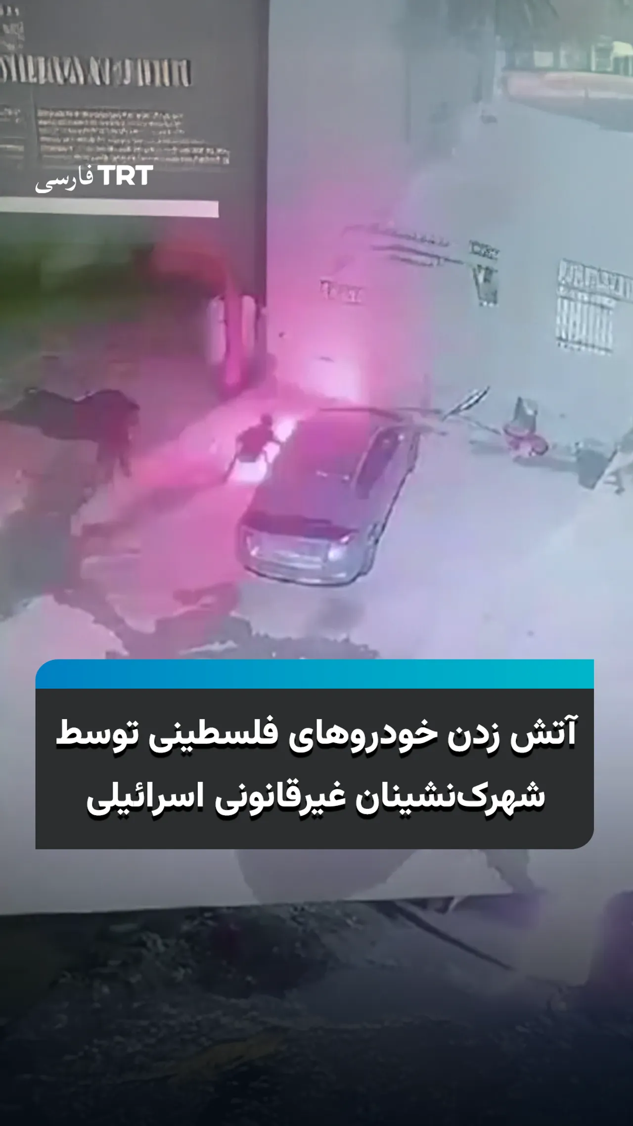 آتش زدن خودروهای فلسطینی توسط شهرکنشینان غیرقانونی اسرائیلی