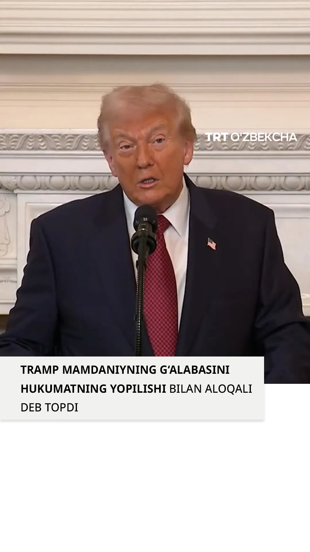 Tramp Nyu - York meri saylovlaridagi mag‘lubiyatni baholadi