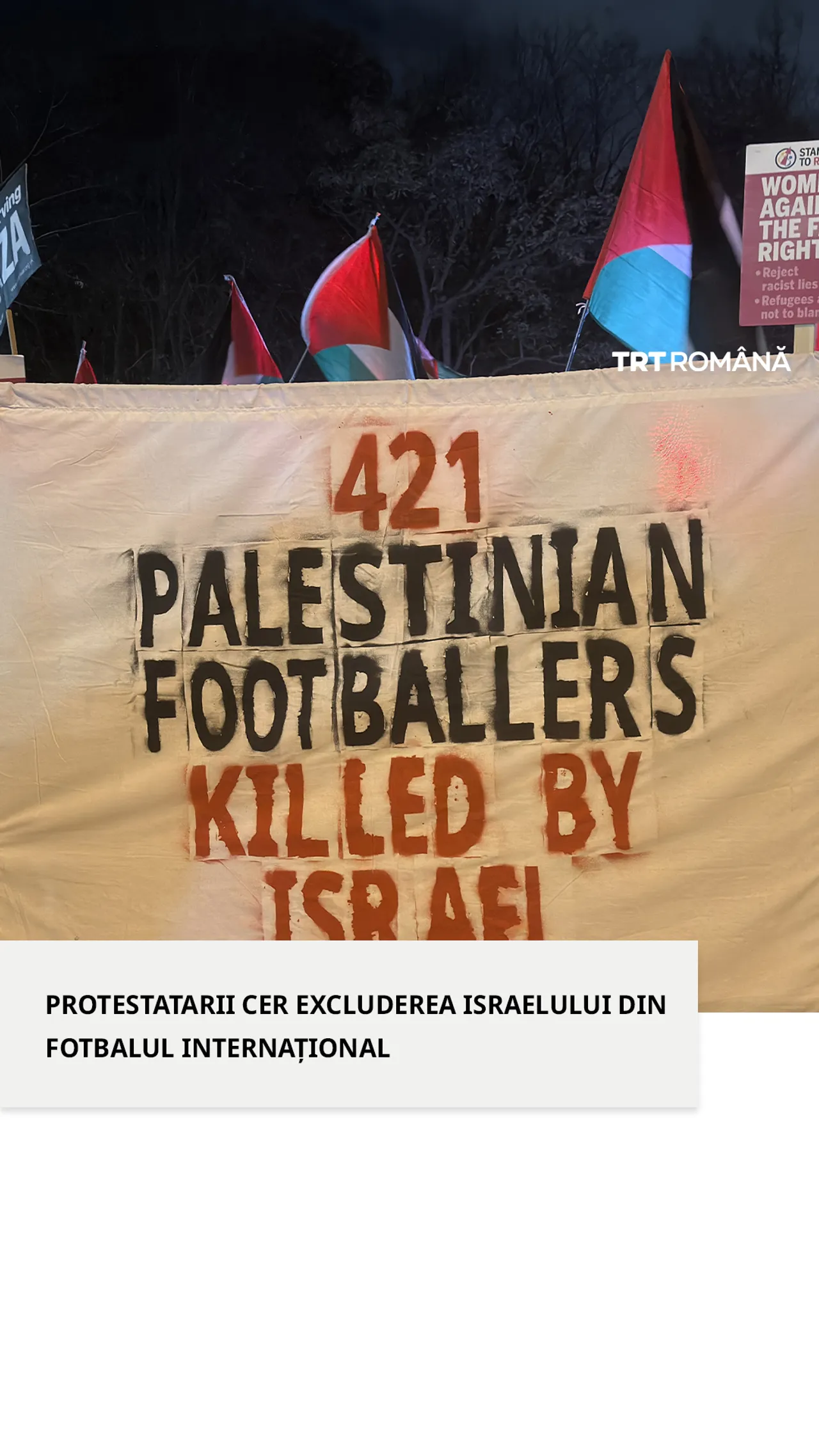 Protestatari din Birmingham cer excluderea Israelului din fotbalul internațional