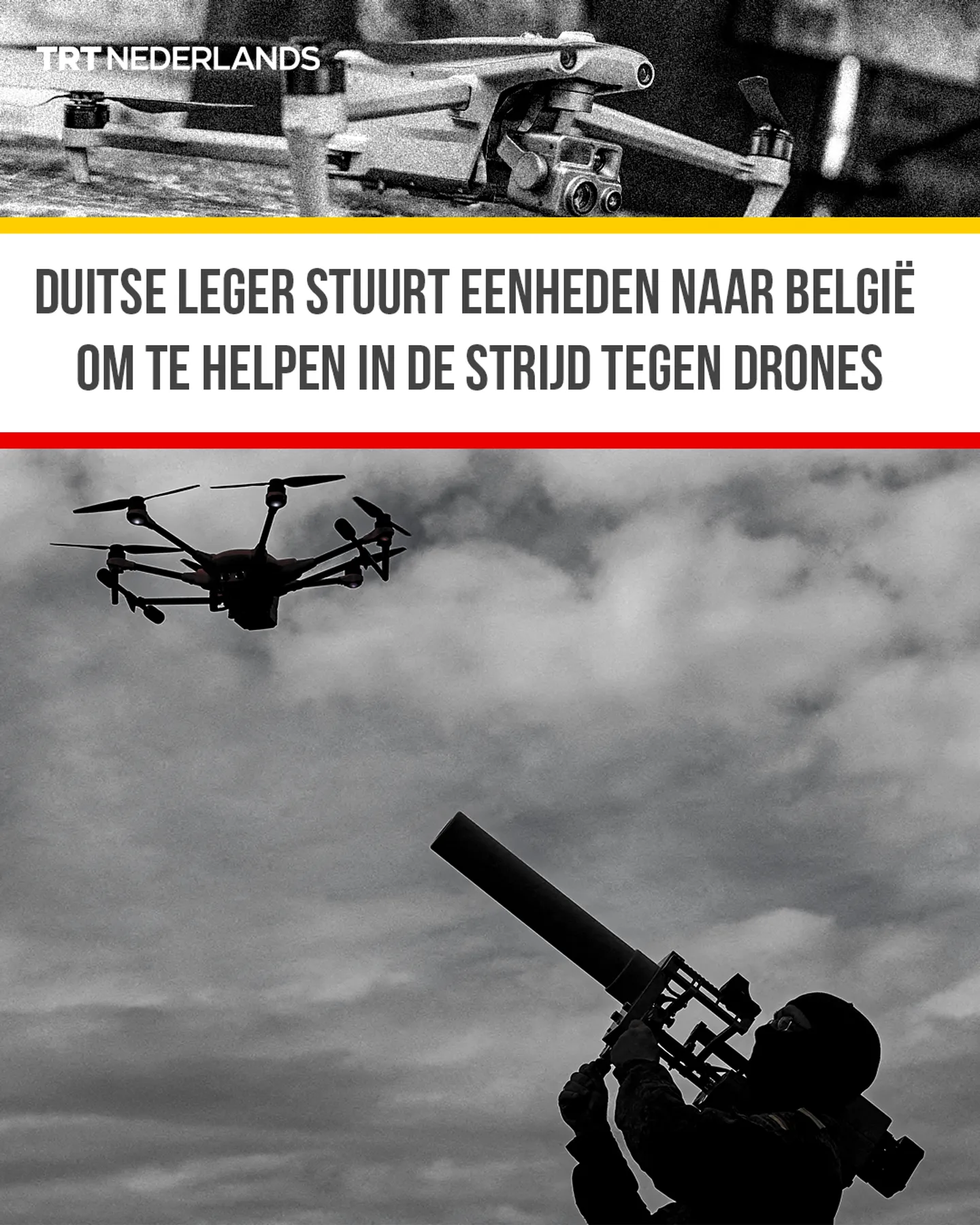Duitse leger stuurt eenheden naar België om te helpen in de strijd tegen drones