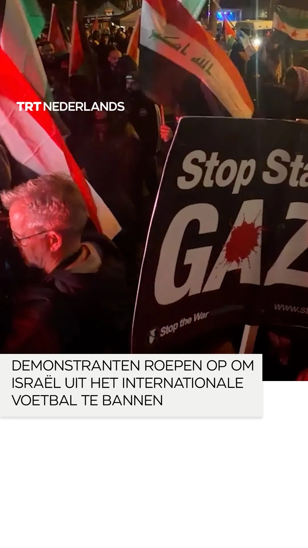 Demonstranten roepen op om Israël uit het internationale voetbal te bannen
