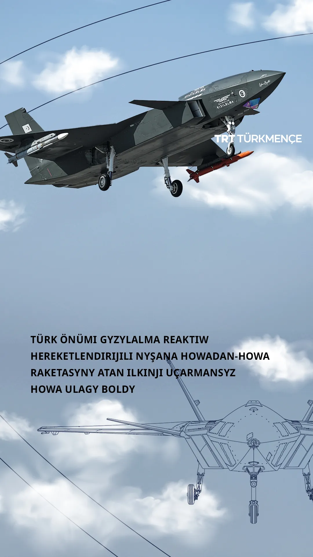 GYZYLALMA REAKTIW HEREKETLENDIRIJILI NYŞANA HOWADAN-HOWA RAKETASYNY ATAN ILKINJI UÇAR BOLDY