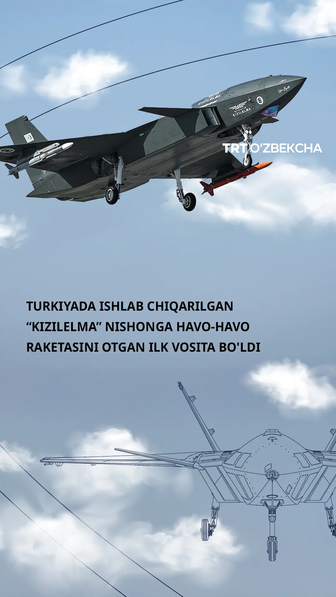 Turkiyaning qiruvchi samolyoti sinovni muvaffaqiyatli yakunladi