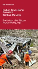 Korban tewas banjir Sumatera tembus 442 jiwa