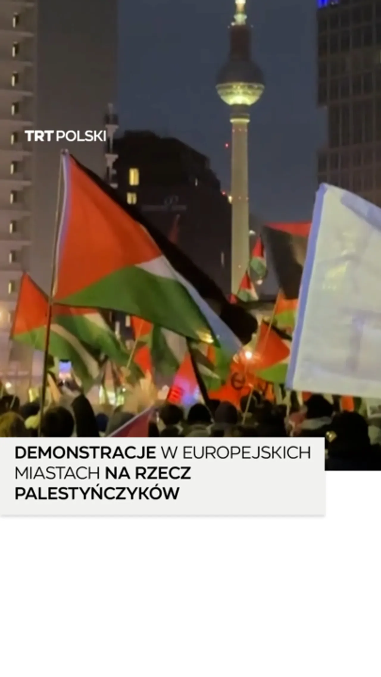 Demonstracje w europejskich miastach na rzecz Palestyńczyków