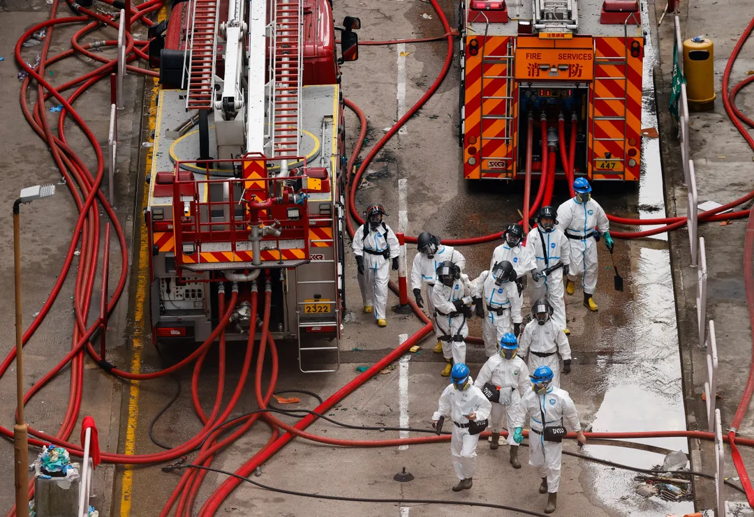 Hong Kong police arrest 13 for manslaughter over blaze that killed 146