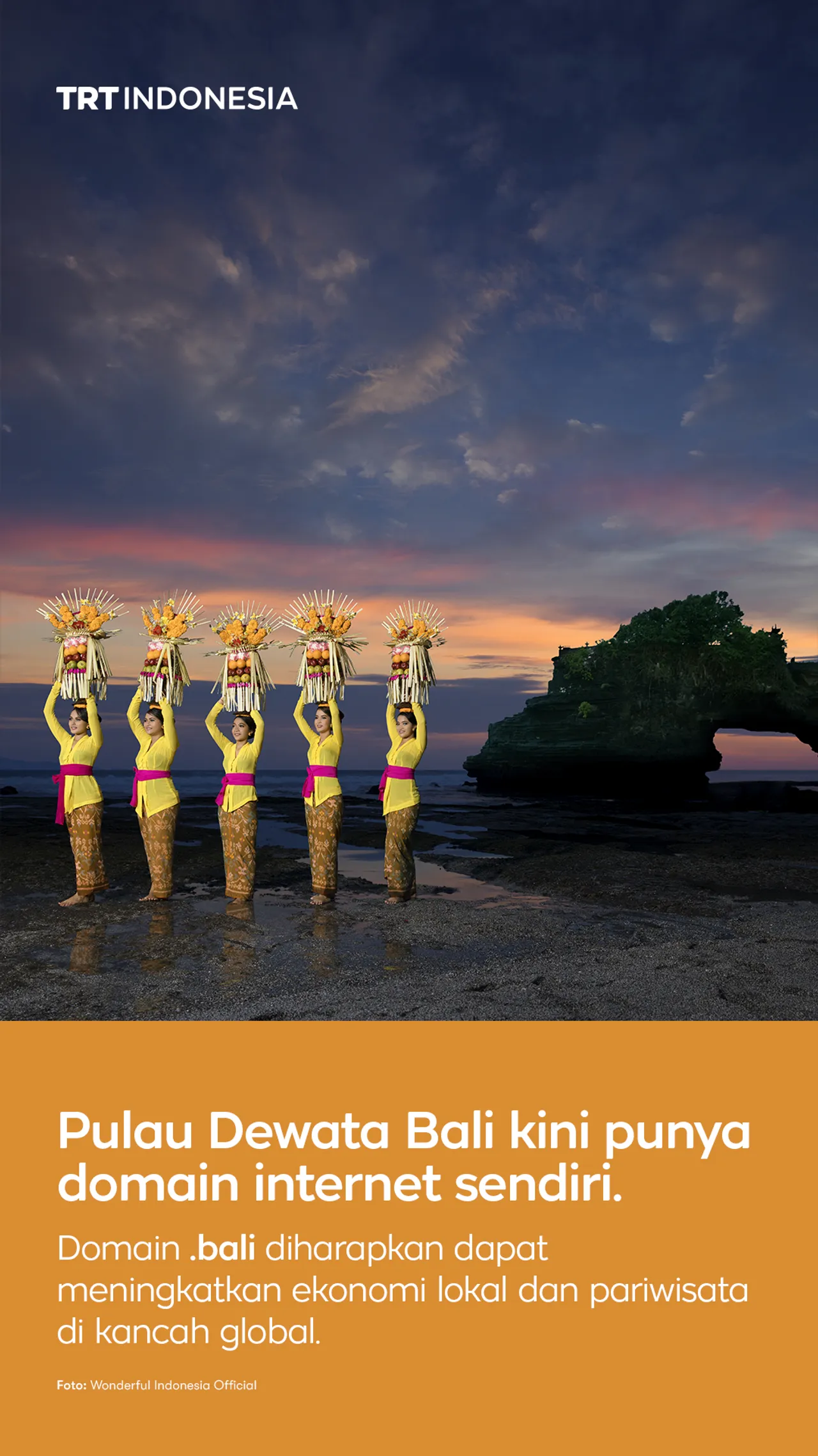 Pulau wisata Bali luncurkan domain .bali sendiri untuk meningkatkan pariwisata.