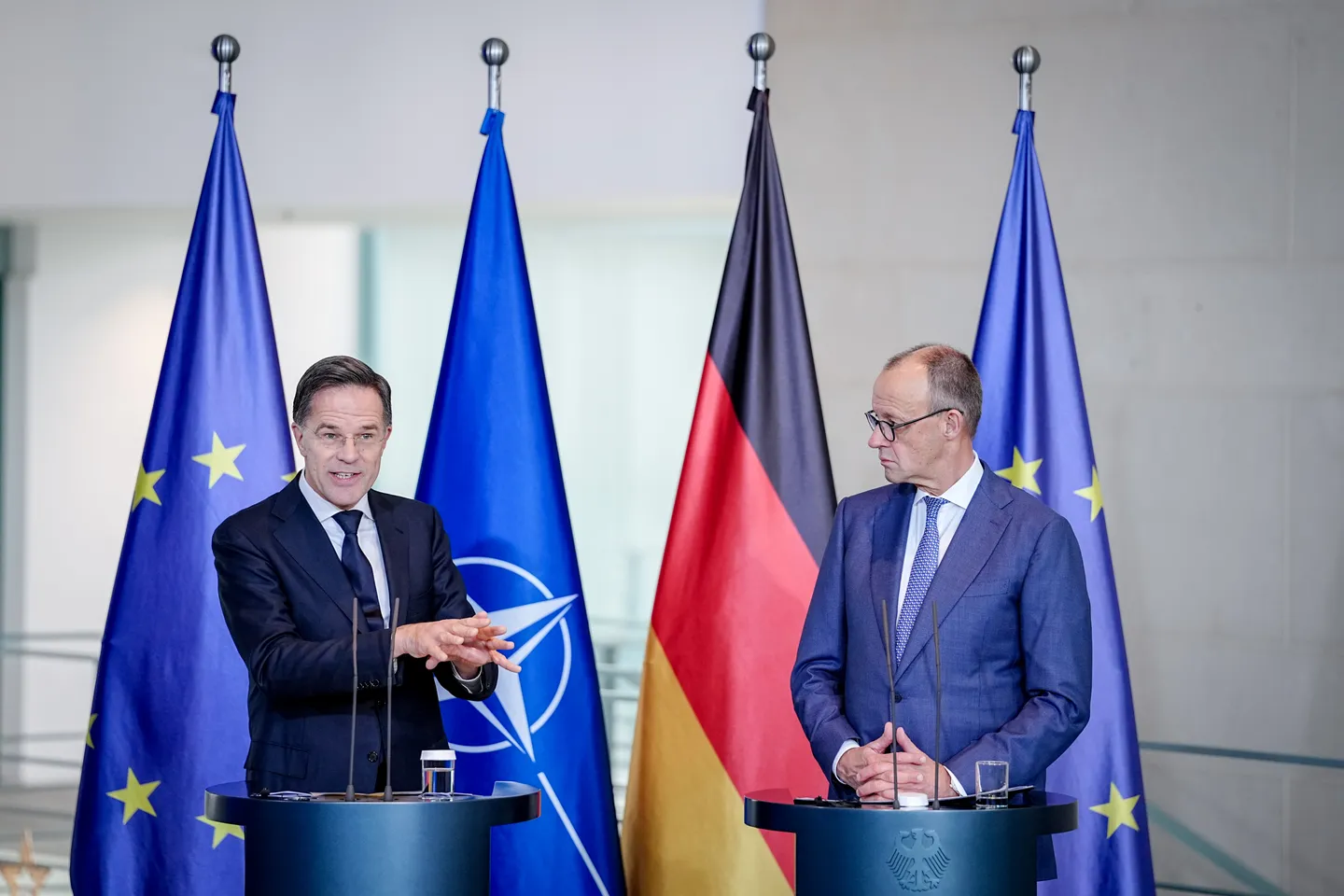 Rutte bei Merz in Berlin: „Wir sind Russlands nächstes Ziel“