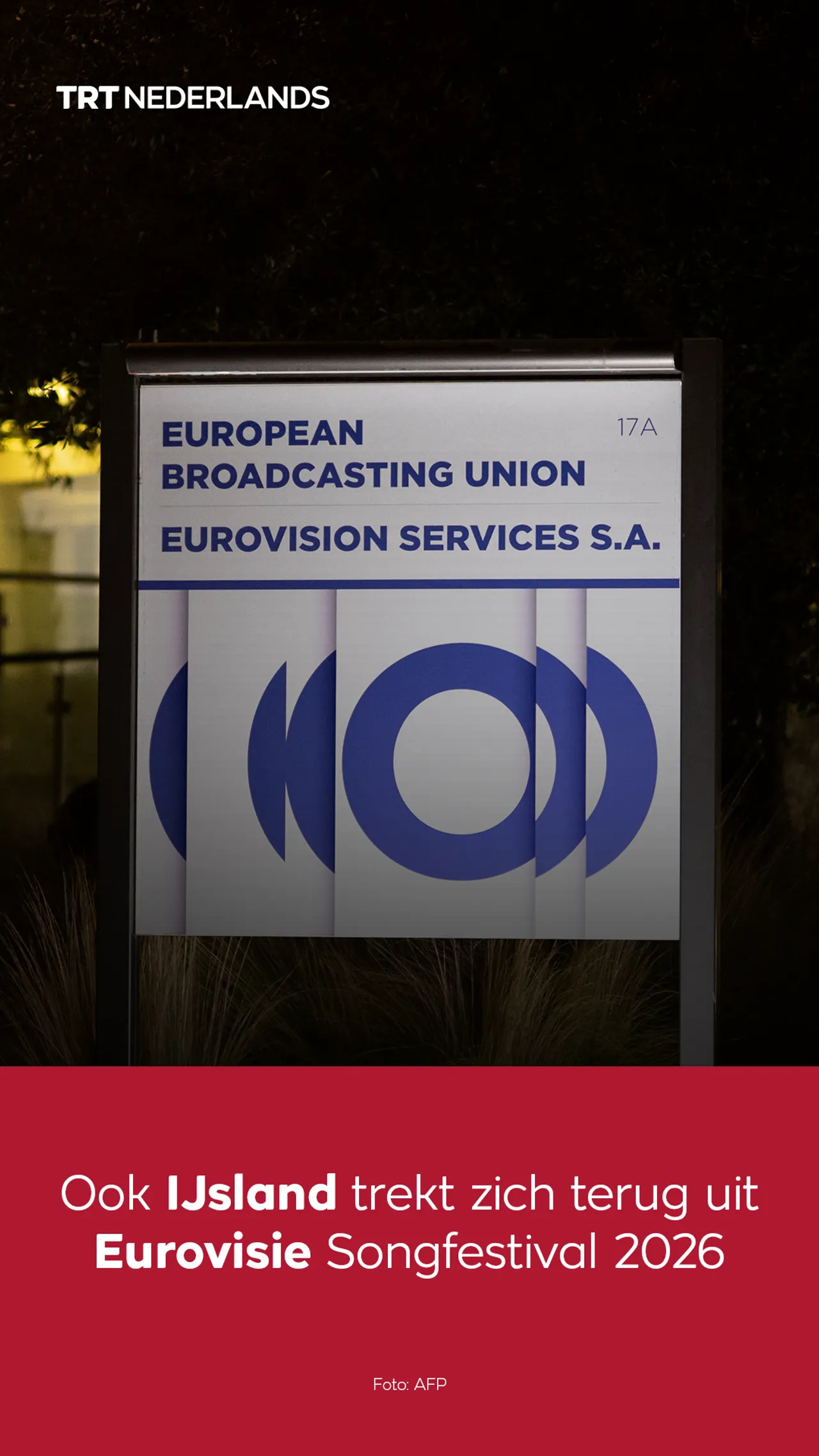 IJsland boycot Eurovisie omwille van deelname Israël