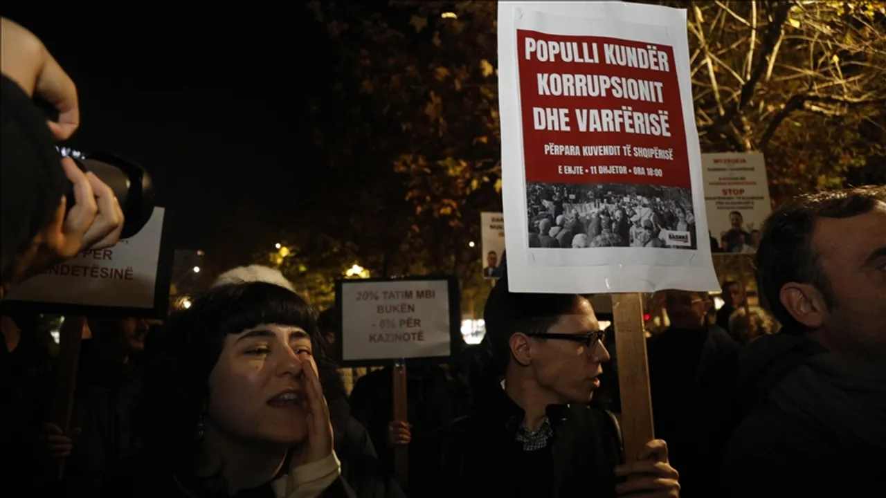 Shqipëri, mbahet protestë kundër "korrupsionit dhe varfërisë”