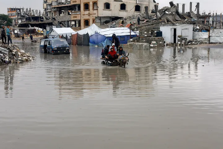 Storm Byron devastates Gaza, killing at least 12 and collapsing dozens of war-damaged buildings