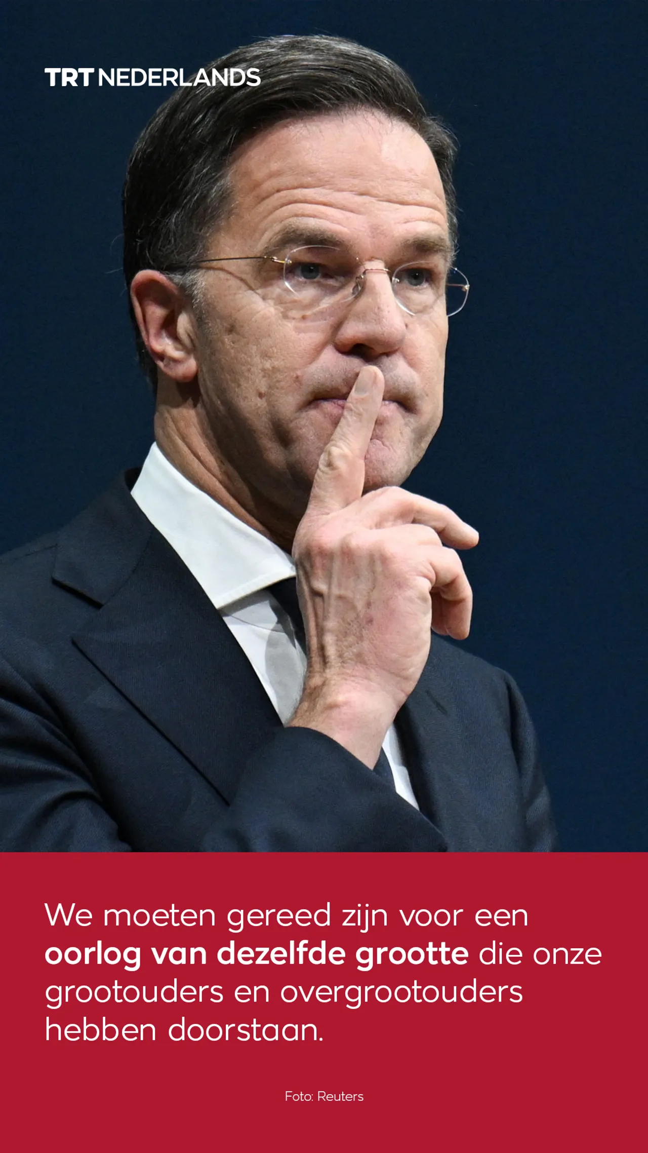 “Wij zijn het volgende doelwit van Rusland”: NAVO secretaris-generaal Mark Rutte in toespraak