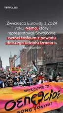 Zwycięzca Eurowizji z 2024 roku, Nemo, zwróci trofeum z powodu dalszego udziału Izraela w konkursie