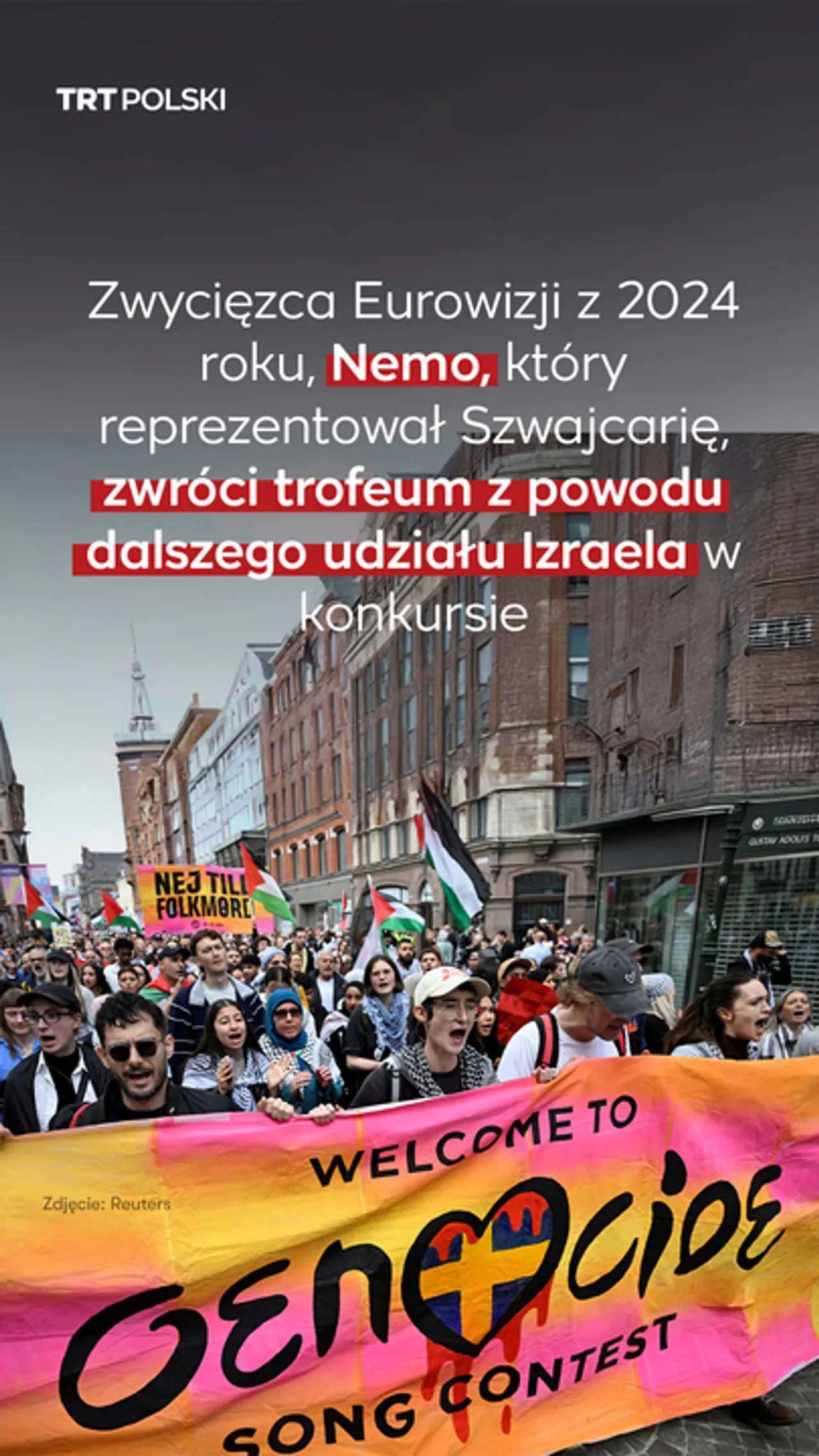 Zwycięzca Eurowizji z 2024 roku, Nemo, zwróci trofeum z powodu dalszego ...