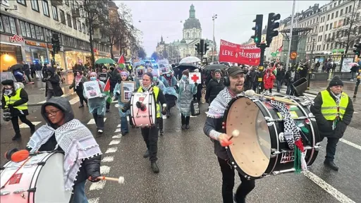 تجمع اعتراضی در استکهلم علیه نقض آتشبس غزه از سوی اسرائیل