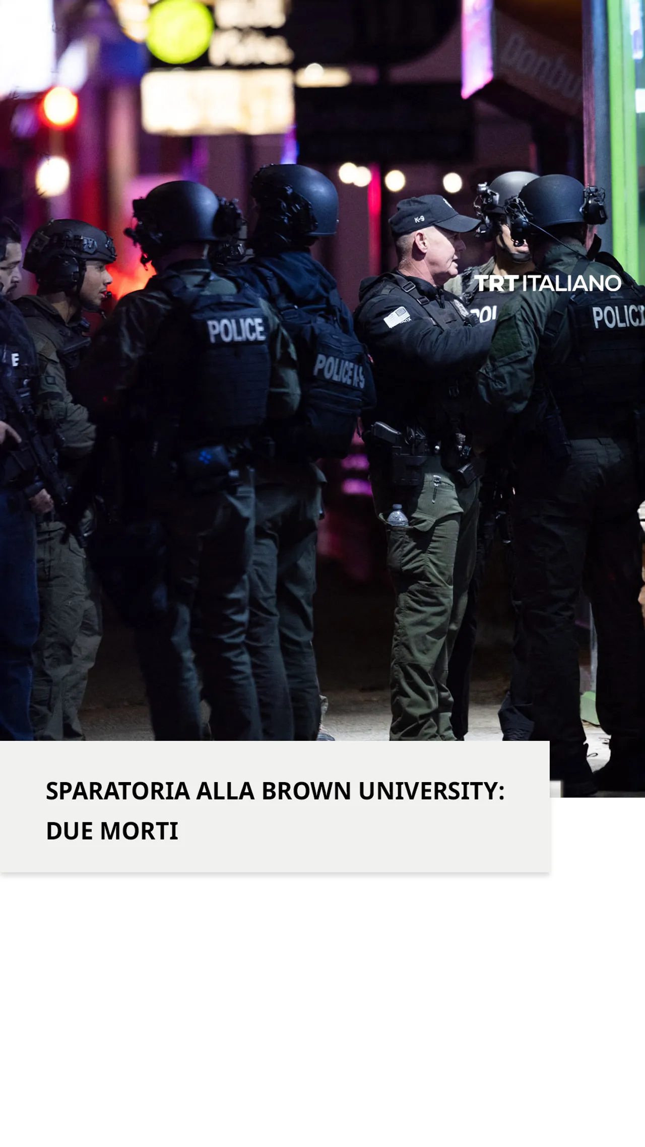 Sparatoria alla Brown University, scatta il coprifuoco: la polizia dà la caccia al sospetto