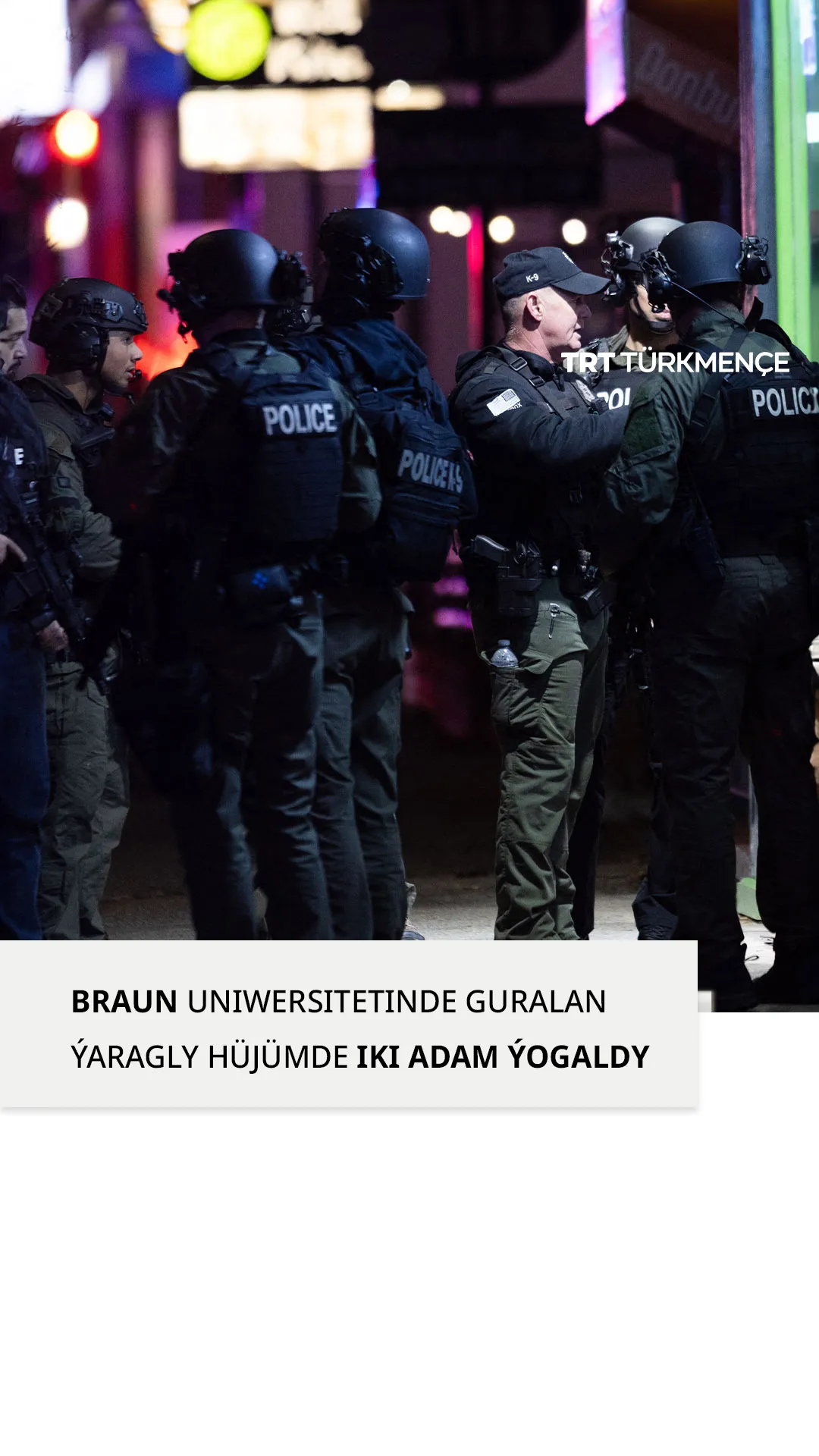 BRAUN UNIWERSITETINDE GURALAN ÝARAGLY HÜJÜMDE IKI ADAM ÝOGALDY