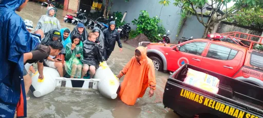 Banjir di Denpasar Bali, satu WNA tewas dan 165 warga mengungsi