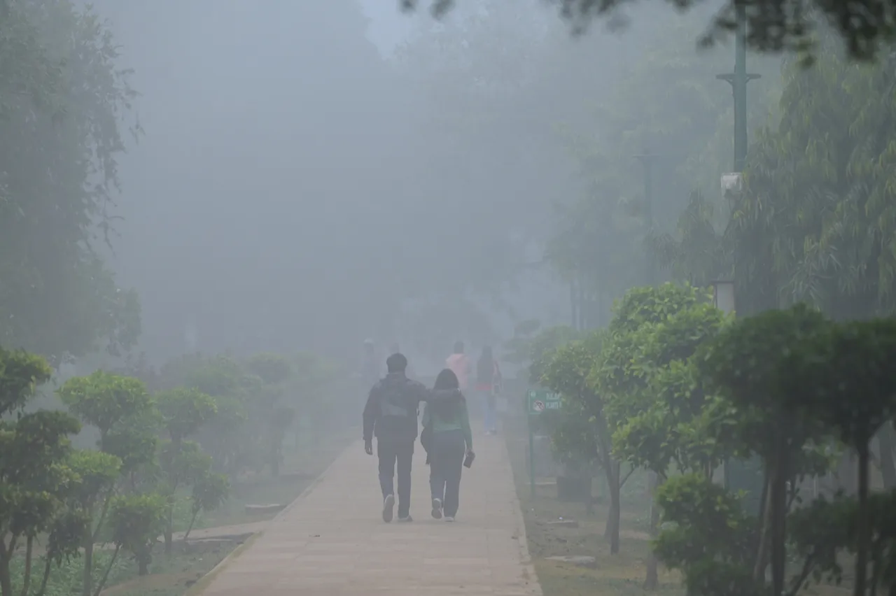 जहरीले प्रदूषण के बीच घने कोहरे ने भारतीय राजधानी में हवाई यातायात को बाधित कर दिया।