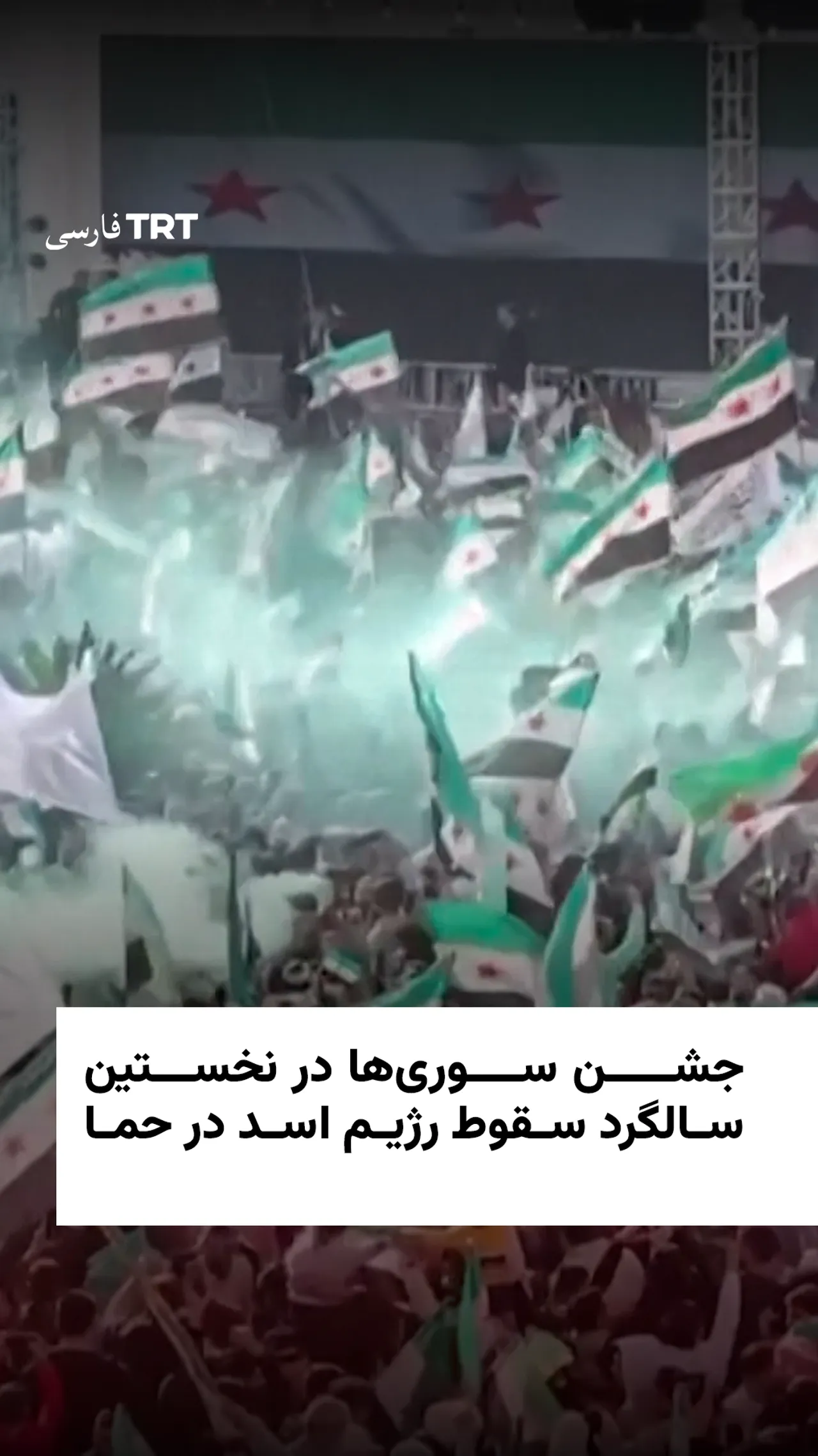 جشن سوریها در نخستین سالگرد سقوط رژیم اسد در حما