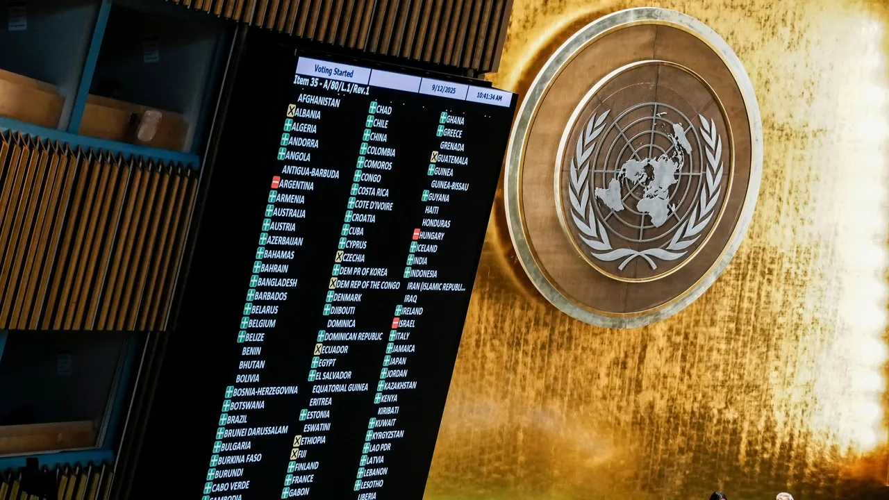 Assembleia Geral da ONU adota resolução que apoia o direito de autodeterminação dos palestinianos