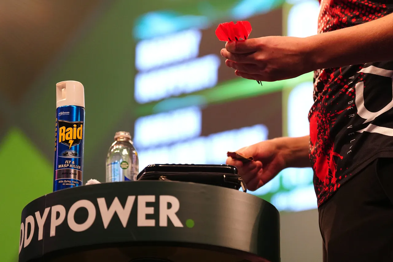 Wasps interrupt World Darts Championship, forcing player to spray insect repellent