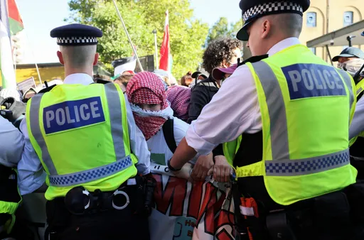 Protesters chanting 'globalise intifada' will face arrest: UK police