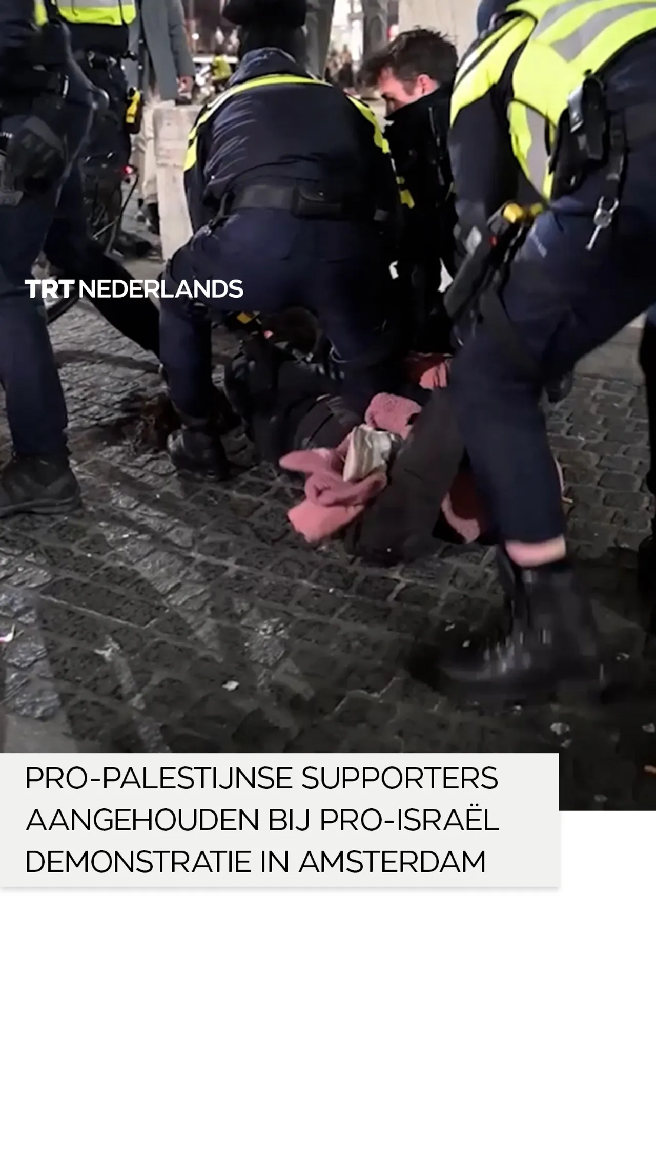 Pro-Palestijnse supporters aangehouden bij pro-Israëlische demonstratie in Amsterdam