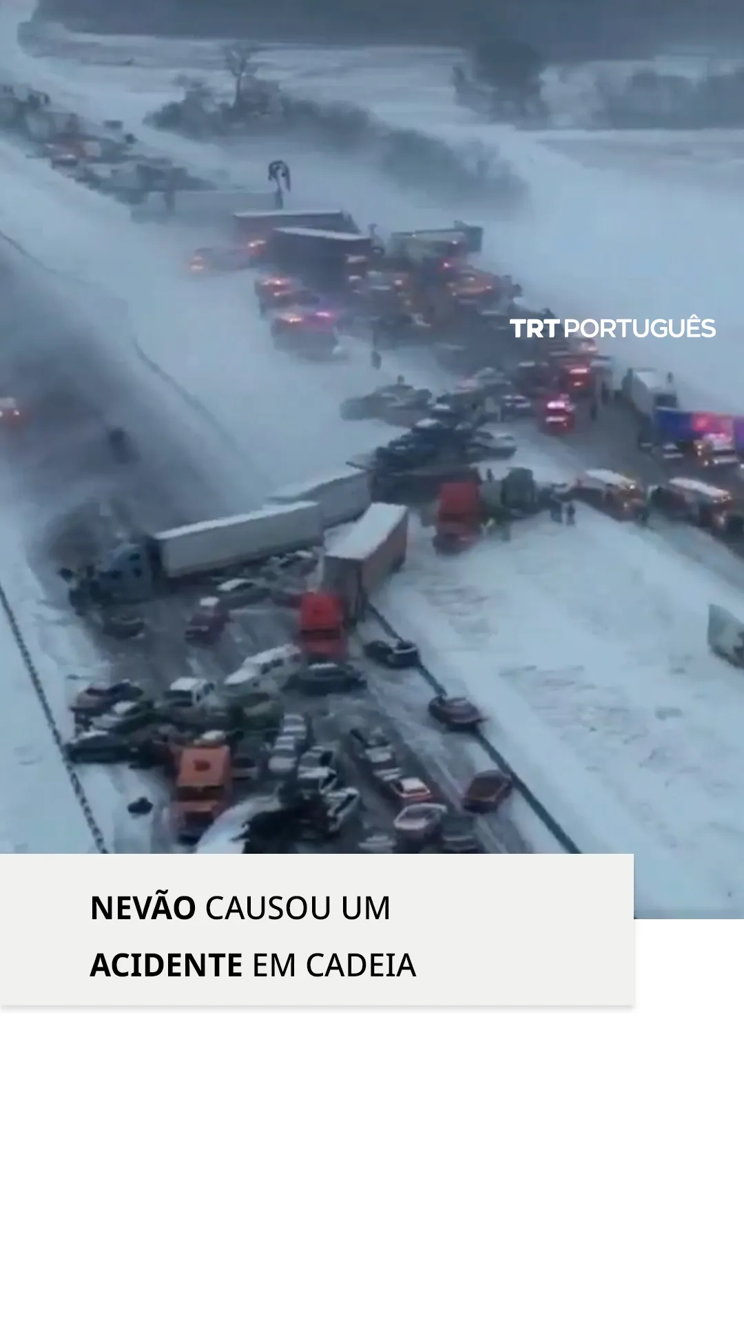 Nevão causou acidente em cadeia que envolveu 45 veículos no Indiana