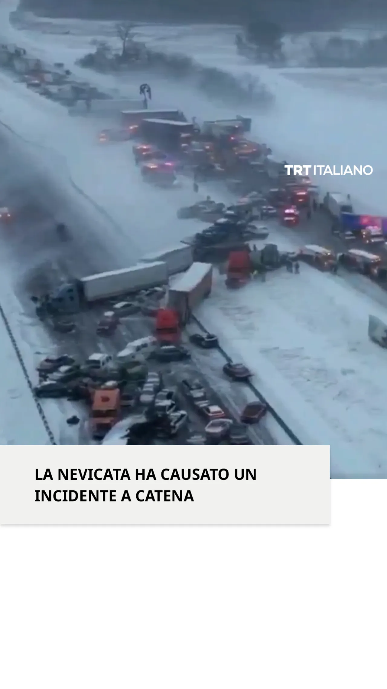 USA, Indiana: La nevicata ha causato un incidente a catena